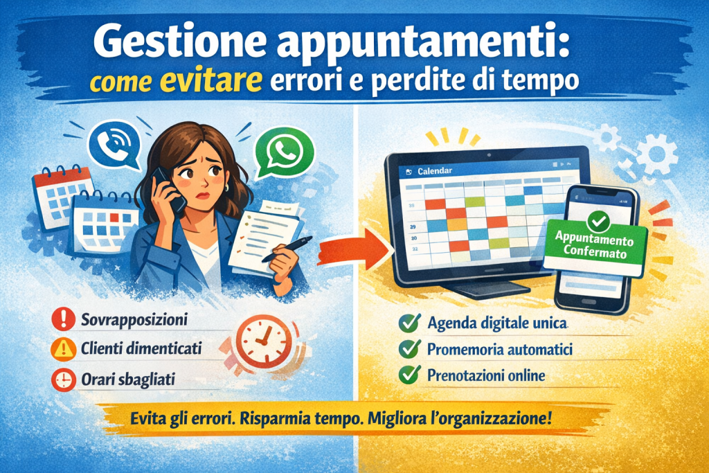 Gestione appuntamenti: come evitare errori e perdite di tempo