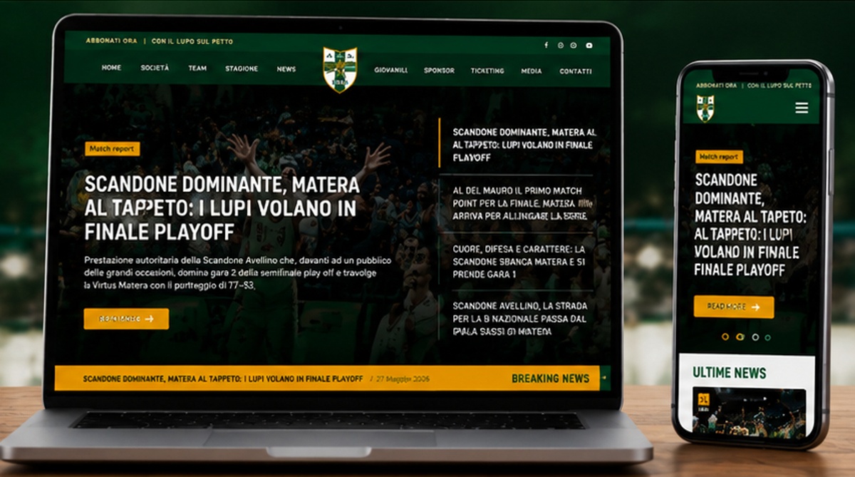 Case study ASD Felice Scandone: sito web, gestione accessi e Pala del Mauro